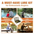 thumbnail image 7 of TRUSCEND Complete Fishing Lures - Tackle Box with Tackle Included - Crankbaits, Minnows, Frogs, Vibes, Poppers, Spinners, Spoons, Soft Baits, Hooks & Weights Accessories Kit for Bass Panfish Trout, 7 of 7