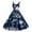 Dark Blue, variant on Dress Vintage For Women Sleeveless Knee Length Retro A-Line Flared Swing Formal Prom Party Dress Ladies Beach Sundress