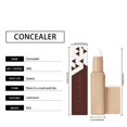thumbnail image 3 of Silky Liquid Concealer Stick in Cocoa, Buildable Coverage Wand for Blemishes, Hydrating Under-Eye Corrector with Matte Finish – 5ml, 3 of 7