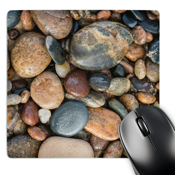 3dRose, Smooth granite pebbles, Lake Superior, Whitefish Point, Michigan, MousePad