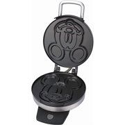 Disney Classic Mickey Waffle Maker, Brushed Stainless Steel,Silver, 7 waffle