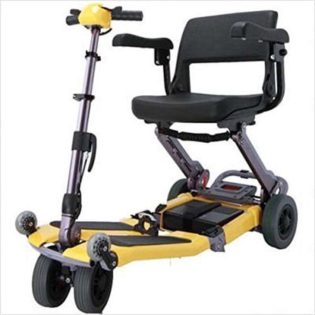 FreeRider USA Elite Luggie Electric Scooter with Charger and Armrests - Yellow