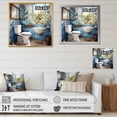 thumbnail image 4 of Designart "Toilet Charm In Blue I" Bath & Laundry Floater Framed Canvas Print, 4 of 7