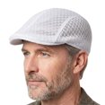thumbnail image 2 of MEICHEN Men's Mesh Beret Hat Solid Color Driving Work Hat Breathable Newsboy Cap for Men Lightweight Flat Cap, 2 of 3