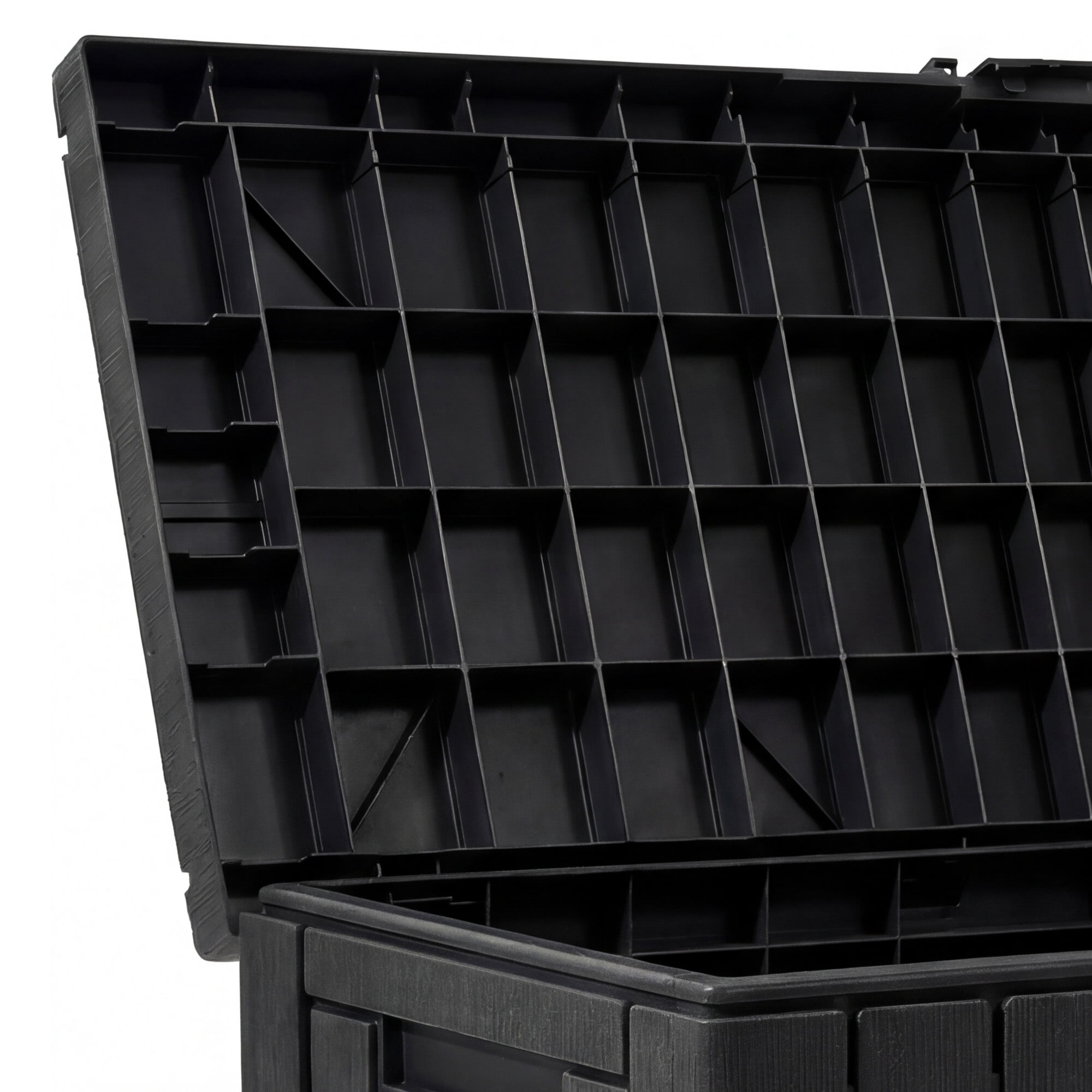 Dextrus 60 Gallon Weatherproof Rattan Deck Box, Heavy-Duty Resin Outdoor Storage Box with Slide-Locking Lid, Lockable Multi-Purpose Organizer for Patio, Garden and Home Essentials, Black