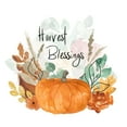 thumbnail image 2 of Price, Lucille 20x20 Black Ornate Wood Framed with Double Matting Museum Art Print Titled - Harvest Blessings Pumpkin Bouquet, 2 of 4