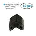 thumbnail image 4 of 16 x 16mm Angle Bracket Metal Black L Shaped Angle Brackets Corner Braces Support with Screws, 15pcs, 4 of 7
