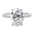thumbnail image 1 of Baohd Large oval platinum plated zircon ring, 1 of 8