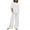White, variant on LYXSSBYX 2 Piece Sets for Women Summer Women's Summer Suit Fashion Short Sleeve Solid Color Trousers Casual Two-Piece Suit