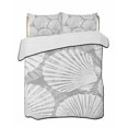thumbnail image 2 of Quilts Twin XL Size, Grey Scallop Coastal Soft Comforter Bedding Set for Bed, Summer Beach Nautical Lightweight Quilted Bedspread with Pillow Cover(2 Pieces) for All Season, 68x98 Inch, 2 of 9