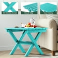 thumbnail image 5 of SERWALL Small Folding Side Table set 2, HDPE All Weather Adirondack End Table, No Assembly Required, Aruba, 5 of 8