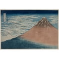 thumbnail image 2 of Katsushika Hokusai 18x14 Gold Ornate Wood Frame and Double Matted Museum Art Print Titled - South Wind, Clear Sky, from the Series Thirty-Six Views of Mount Fuji (Early 1830s), 2 of 4