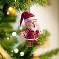 thumbnail image 4 of Mecorevxz Christmas Decorations Santa Claus Acrylic Hanging Ornaments Suitable for Christmas Tree Decorations,Christmas Gifts,3.15Inch, 4 of 8
