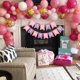 thumbnail image 4 of Guirnalda de cumpleaños bellium rosa y morado, decoración Happy Birthday, 4 of 7