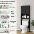 Walsunny Freestanding Restroom Storage, Over Toilet Bathroom Organizer