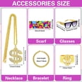 thumbnail image 4 of Alaiyaky 6 Pcs Mens 80s 90s Outfits Hip Hop Costumes Accessories Colorful T Shirt Set for Rock Disco Party, 4 of 9