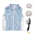 thumbnail image 1 of Chaleco de enfriamiento de malla transpirable con motor sin escobillas, 3 modos, sin mangas, ligero y seguro, para ciclismo, pesca y camping, talla L, 1 of 14