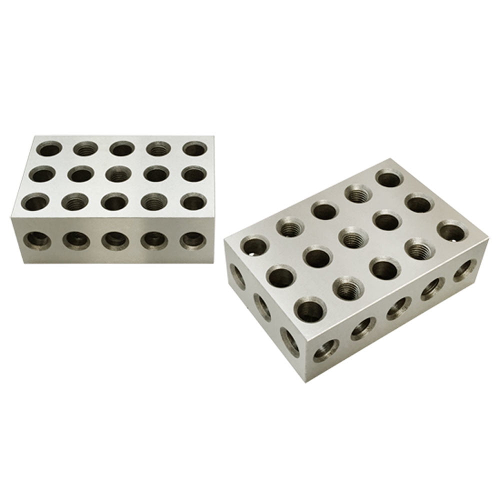 1 Set Of 2 Blocks 4-5-6 Hardened Tool Steel And Precision Ground Metal Blocks