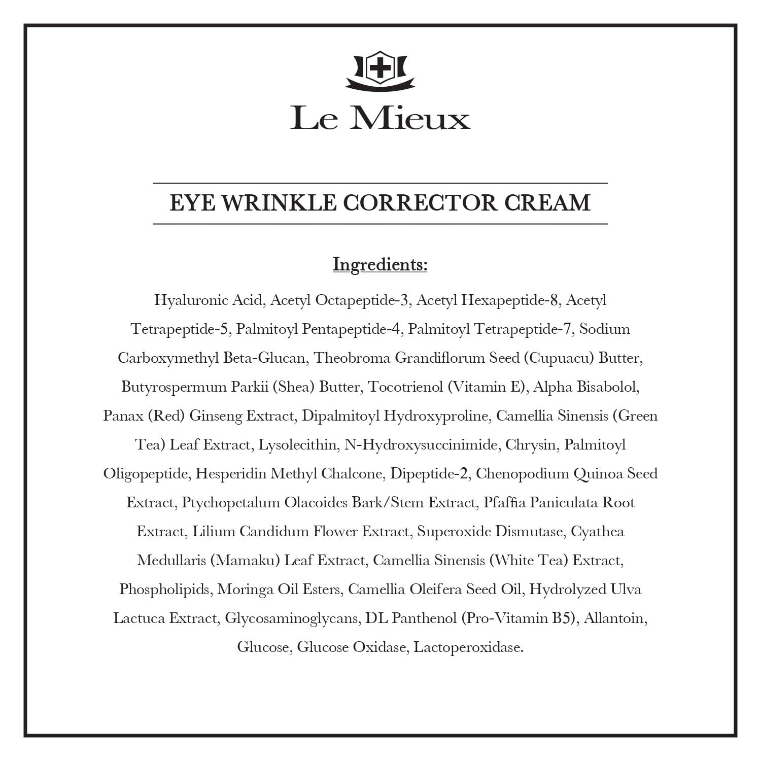 Le Mieux Eye Wrinkle Corrector 4oz/120ml