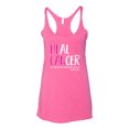 thumbnail image 2 of Faith Jesus Believe Awareness Tri-Blend Racerback Tank Top, Vintage Pink, X-Large, 2 of 3