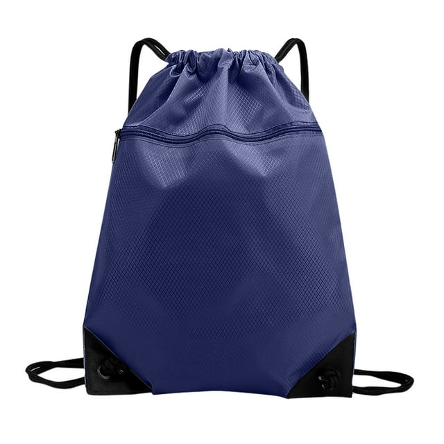 Sac à Dos de Sport à Cordon avec Poche avant à Fermeture Éclair et Poche Intérieure Sac à Cordon Arrière