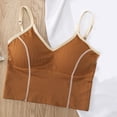 thumbnail image 2 of Kaemgyyd Womens Camisole Trendy Color Block Spaghetti Strap Tank Top Stretchy V Neck Ribbed Padded Cropped Camis, 2 of 5