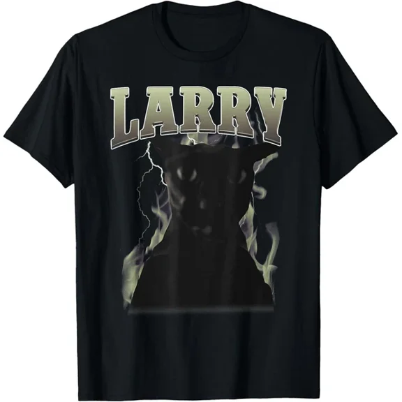 Hot Trending T-Shirt With Evil Larry Cat Dank Brainrot Gift T-Shirt Daughter