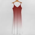 thumbnail image 5 of Aesthetic Tomato Red And White Gradient Sleeveless Dress Loose Women's Dress Dresses Luxury Evening Dresses, 5 of 9