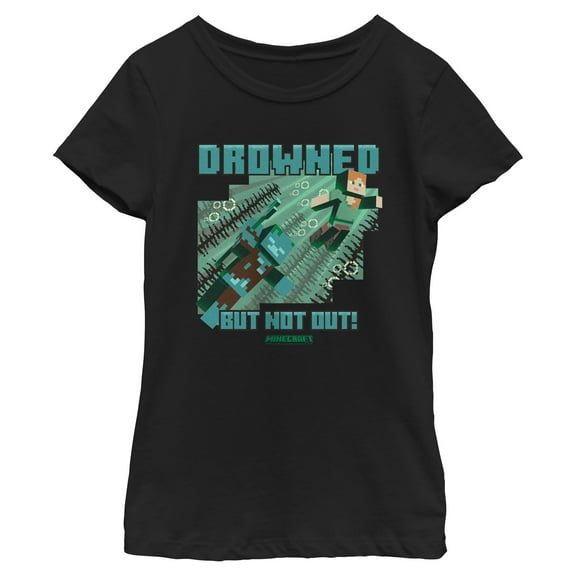 Girls Minecraft Drowned But Not Out T Shirt