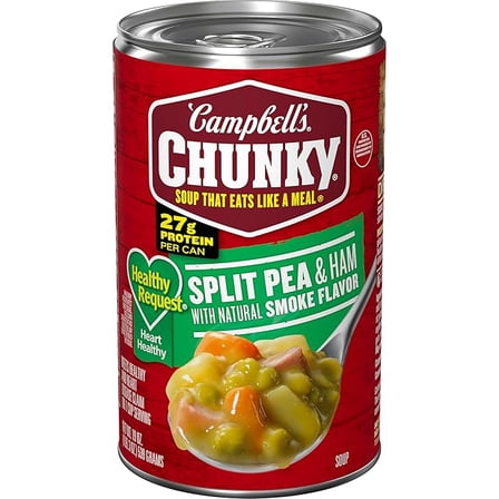 Pack of 1 Campbell’s Chunky Healthy Request Soup, Split Pea Soup With Ham, 19 Oz Can