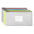 thumbnail image 1 of Unique Bargains 11x6' Money Bank Deposit Bag with Zipper Set, 4 Pcs Leatherette Cash Coin Pouch with Window, Multicolor, 1 of 6