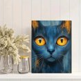 thumbnail image 2 of Qisvanset 12x16 Inch Framed Canvas Wall Art Blue Tabby Cat Cute Pet Lover Home Living Room Bedroom Gift Art, 2 of 8
