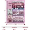 thumbnail image 7 of LHSHID 12 Year Old Girl Birthday Gifts 12th Birthday Decorations for Girls 12th Birthday Gifts for Girls 12 Year Old Gift Ideas for Daughter Sister Bestie Flannel Throw Blanket Pink 30"x40", 7 of 7