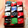 thumbnail image 2 of Calcetines navideños hasta media pantorrilla para adultos, calcetines de algodón jacquard para parejas, regalo de dibujos animados, 2 of 3