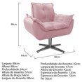 thumbnail image 5 of Sillón Odette B base de metal - Rosa claro WEIK Odette, 5 of 5