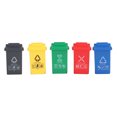 thumbnail image 3 of Trash Can Toy, Miniature Trash Bin Toy Lightweight Exquisite 25pcs Mix Color Plastic Safe  For Kids For 1:12 Dollhouse, 3 of 8
