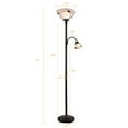 thumbnail image 6 of Bestco ETL Listed Torchiere Floor Lamp w/ Side Reading Lamp Dark-bronze Painted Finish, 6 of 7
