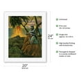 thumbnail image 2 of Sunset in Hilo - T.H. Territory of Hawaii - Native Hawaiian Hula Girls Playing ‘Ukelele - Vintage Hawaiian Color Postcard c.1932 - Fine Art Rolled Canvas Print (Unframed) 16in x 20in, 2 of 4