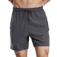 thumbnail image 2 of Gym Shorts Men Summer Casual Elastic Waist Lightweight Breathable Straight Leg Athletic Workout Shorts with Pockets, 2 of 9