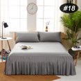 thumbnail image 2 of Solid Color Bed Sheet, Bed Skirt, Polyester Wash Ruffle Skirted Bedspread, 3 Sided Dust Ruffle, Wrinkle & Fade Resistant, Hypoallergenic Sheet, 2 of 2