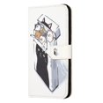 thumbnail image 4 of Para Motorola Moto G24 4G Funda de cuero con estampado de patrones y textura cruzada Funda tipo billetera para teléfono, 4 of 5