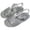 A-Dark Gray195, variant on JAJAHO Girls Jelly Sandals Summer Princess Flat Dress Shoes For Girl Lightweight Waterproof Open Toe Buckle Sandals Kids Toddlers 1-9Y