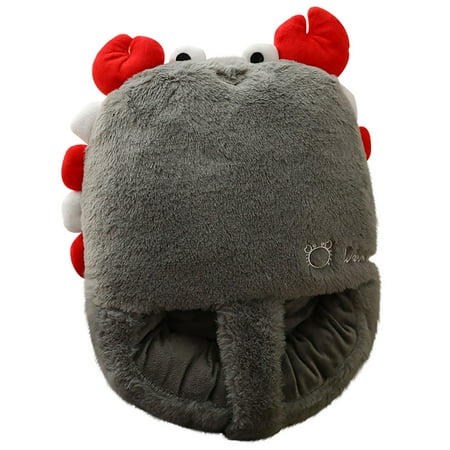 

Smart Home Gadgets House Accessories For Home House Accessories For Home Cartoon Plush Crab Foot Warmer Slippers Home Indoor Warm Slippers Gray