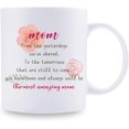 thumbnail image 2 of Gifts for Mom from Daughter Son - Mothers Day, Birthday, Christmas, Thanksgiving Coffee Mug Gifts for Mom Step Mom Mother in Law - 11 oz Flower Mom Mug, 2 of 6
