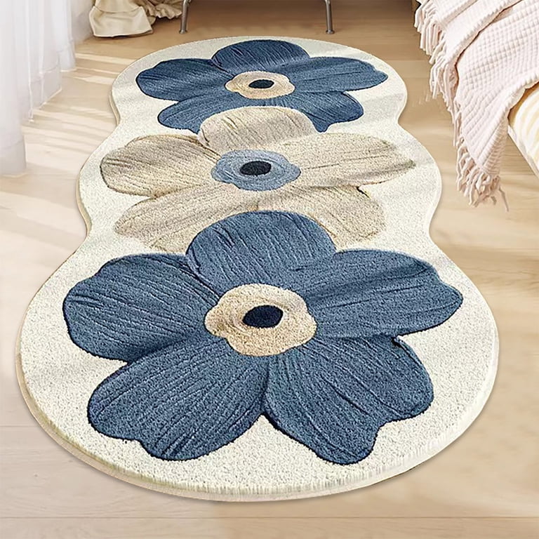 Welcome Doormat – 20"x31.5" Rose Pattern, Non-Slip & Washable Indoor/Outdoor Floor Mat
