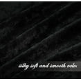 thumbnail image 5 of Chezmoi Collection Lux Black Crushed Velvet Curtains 2 Panel Set, Room Darkening Luxury Distressed Velvet Rod Pocket Window Drapes for Living Room Bedroom 50" W x 96" L, 5 of 9