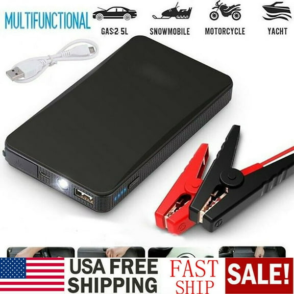 MDHAND Portable 20000mAh Car Jump Starter Engine Battery Charger Power Bank 12V-Black