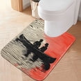 thumbnail image 2 of Yayeee Bath Rug for Bathroom Floor Non Slip Rectangle Fluffy Soft Absorbent Mat, 16"x24", Illusionary Boat, 2 of 7