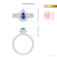 thumbnail image 4 of ANGARA Natural Split Shank Pear Tanzanite and Diamond Double Halo Ring in 14K White Gold for Women (Size-6x4mm) | December Birthstone, Anniversary, Jewelry Gift for Women | Natural Tanzanite Ring, 4 of 8