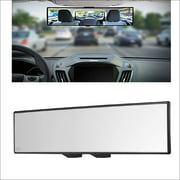 Yoolight Car Rearview Mirrors, Car Universal 12'' Interior Clip On Panoramic Rear View Mirror Wide Angle Rear View Mirror (12" L x 2.8" H) 12"L x 2.8" H